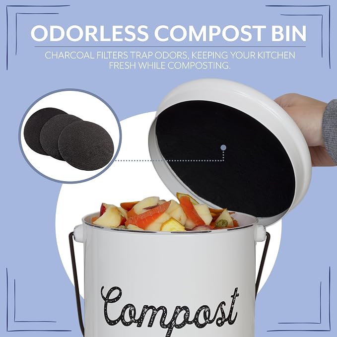 AuldHome Design Kitchen Compost Bin - Image 5