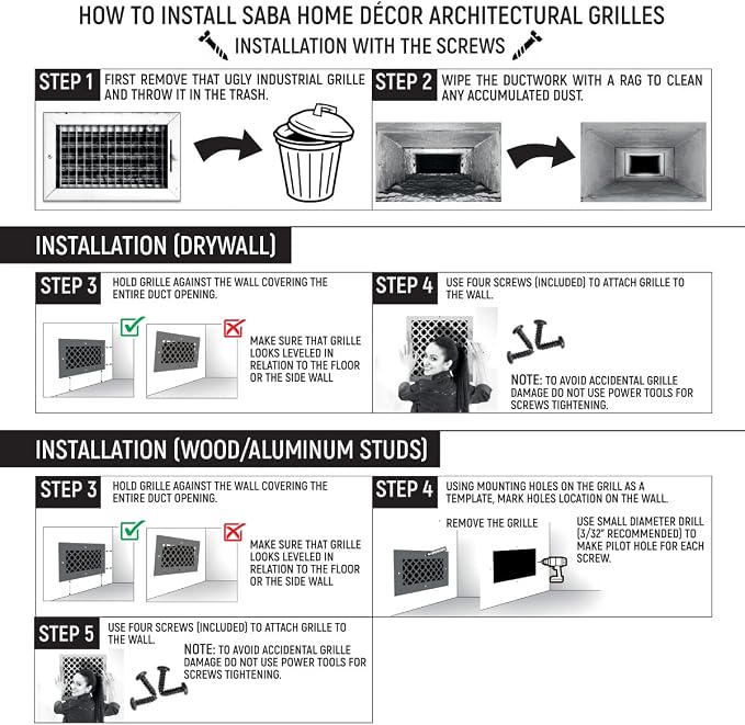 SABA Home Decor Air Vent Cover Grille - Image 10