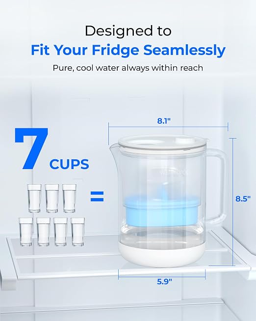 Waterdrop Glass Alkaline Water Filter Pitcher - Image 7