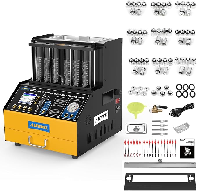 AUTOOL Automotive 6-Cylinder 110V GDI Fuel Injector Cleaning Machine, EFI Fuel by AUTOOLOfficial