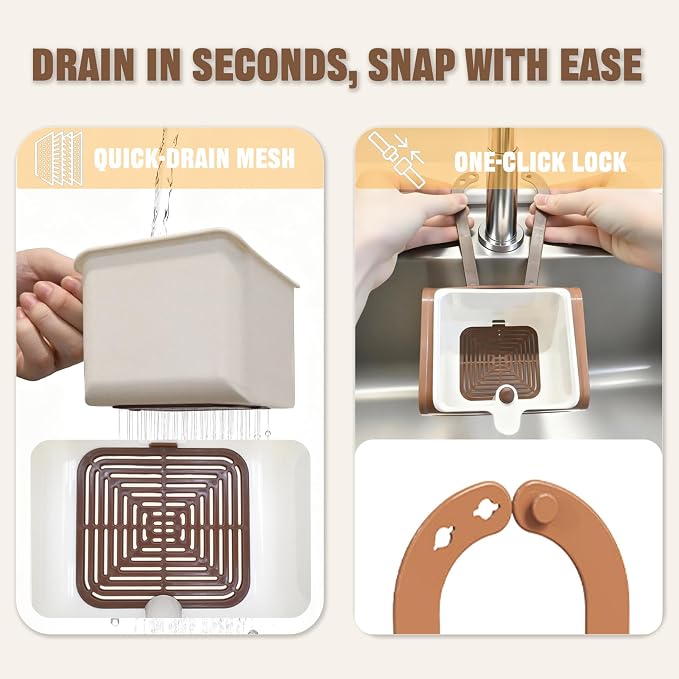 Kitchen Food Waste Catcher for Sink Faucet Hanging, The Food Trash Leftovers - Image 3