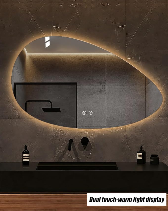 JSLJDM 500X500 mm Illuminated Backlit LED Bathroom Mirror, Wall Mounted - Image 3