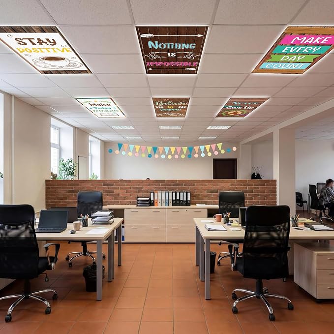QOUBAI 8PCS Fluorescent Light Covers, 4x2 Feet Magnetic Light Cover Fluorescent - Image 5