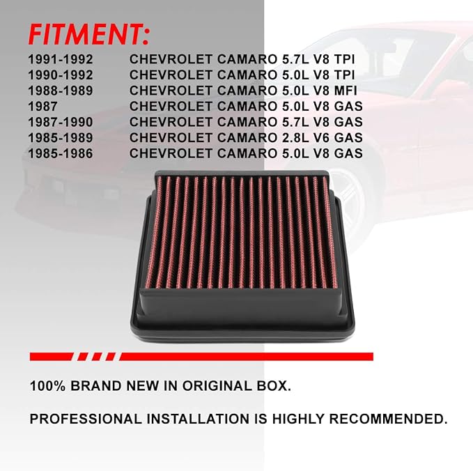 DNA Motoring AFPN-215-RD Clean Air Washable Drop In Panel Air Filter Enhance - Image 5