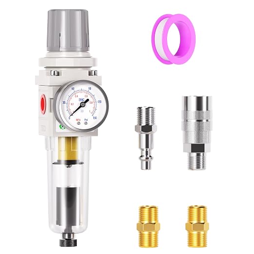 TAILONZ PNEUMATIC 1/4 Inch NPT Automatic Drain Air Filter Pressure Regulator by TAILONZPNEUMATIC