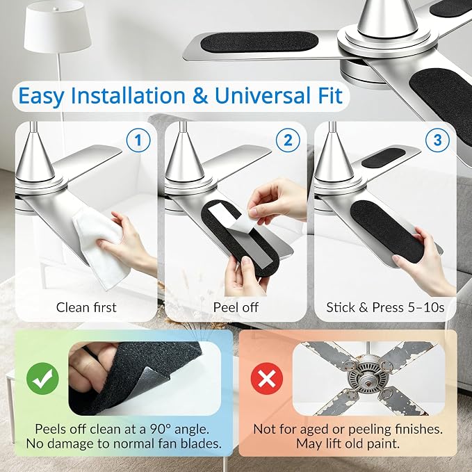 UCINNOVATE 15 Pack Ceiling Fan Filters, Unscented Activated Coconut Carbon Air - Image 5