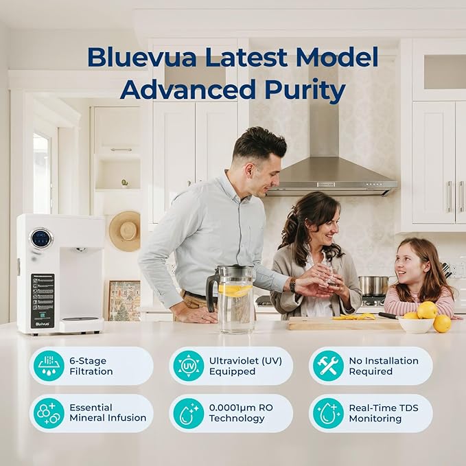 Bluevua RO100ROPOT-UV Reverse Osmosis System Countertop Water Filter - Image 2