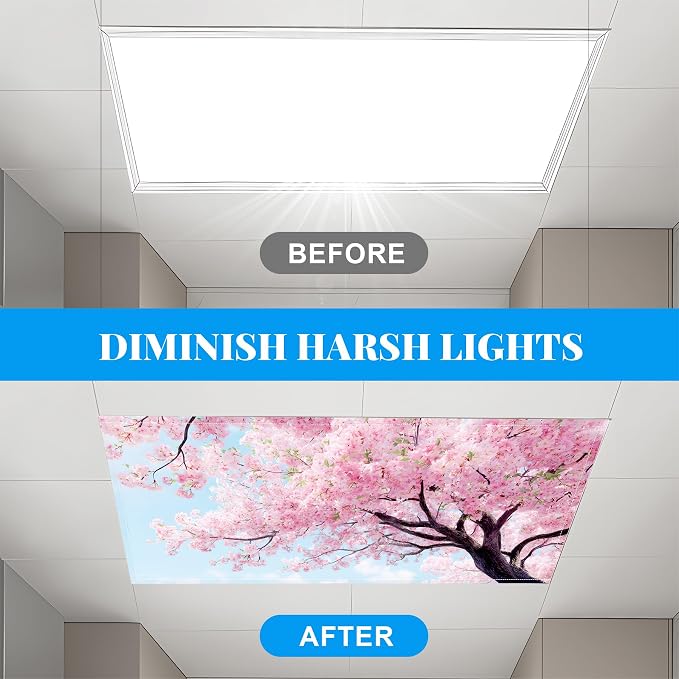 2 Pack Fluorescent Light Covers- 4 x 2 Feet Magnetic Ceiling Light Cover Room - Image 6