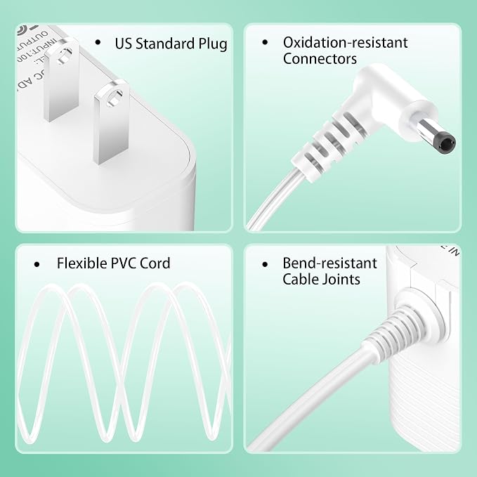 12V Power Cord for Levoit Core Mini Air Purifier AC Adapter Charger Compatible - Image 6