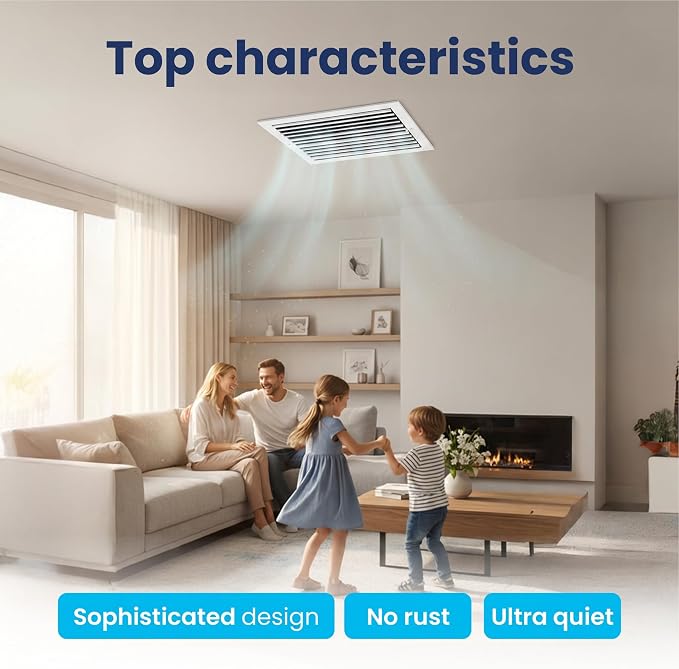 12x12 Aluminum HVAC Vent Cover Wall Ceiling Register 1-Way Air Flow - Image 6
