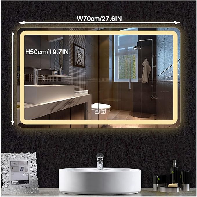 Smart Lighted Bathroom Mirror for Wall，Bathroom Mirror - Image 2