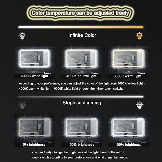 LED Bathroom Mirror，Bathroom Mirror - Image 4