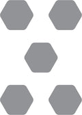 Kahuna Grip Bathtub Bath and Shower 5¼" Hexagon Non-Slip Traction Treads (Gray)
