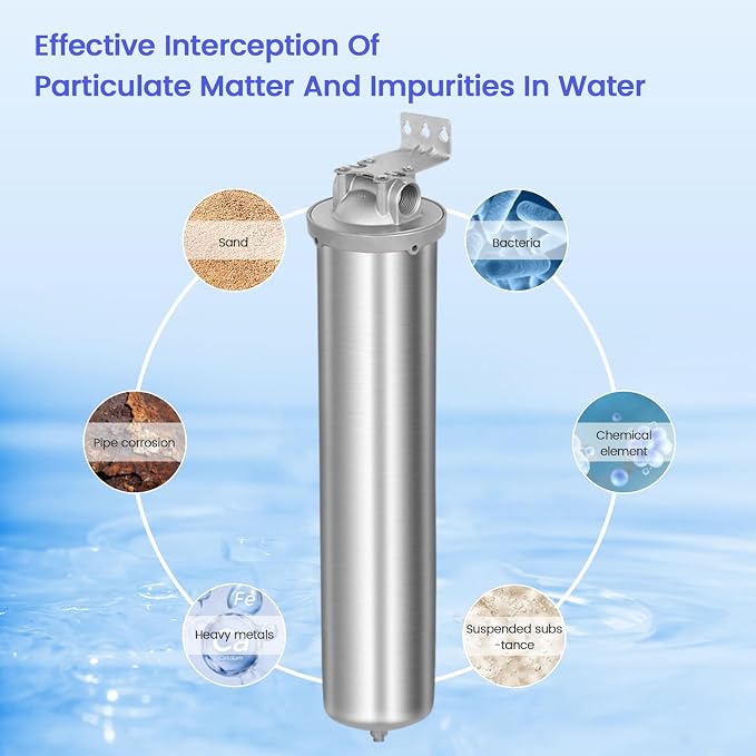 Amwater NSF/ANSI 42 Certification Big+ Stainless Steel Filter Housing - Image 5