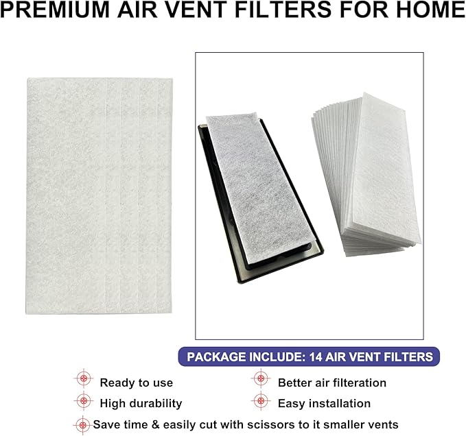 Air Vent Filter 4 x 12 Inch, Thin Air Vent Floor Heater Pre-Filter Sheet Work - Image 3