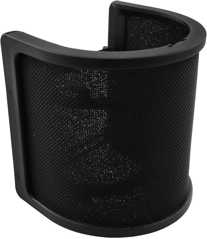 E-outstanding Microphone U-shaped Pop Filter Black Filter Protective Cover by E-outstanding