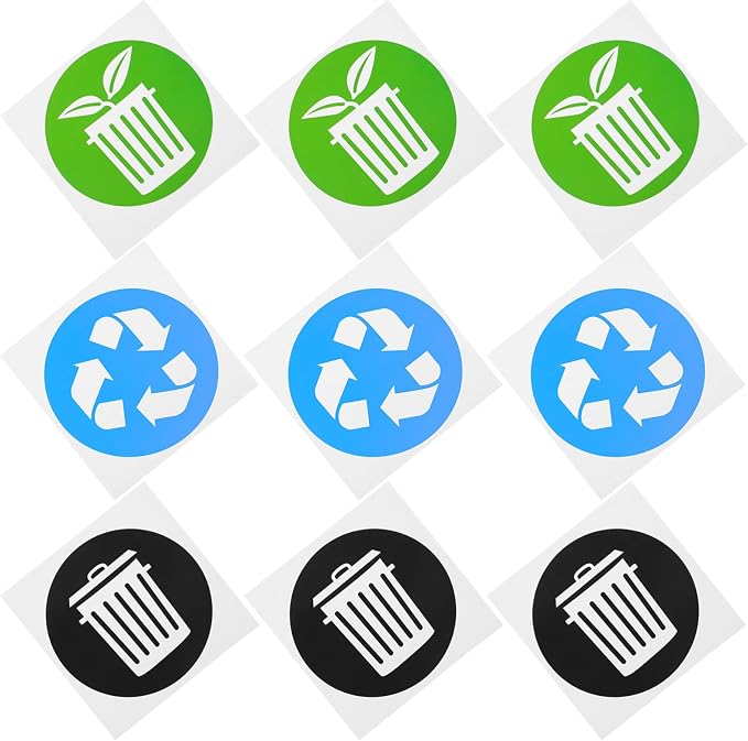Zerodeko 12pcs Garbage Sorting Stickers - Image 7