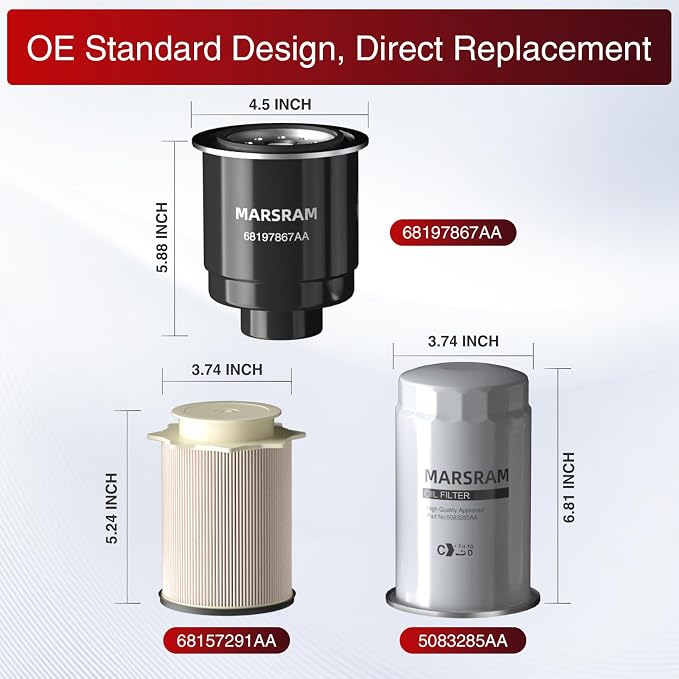 Marsram 6.7 Cummins Fuel Filter and Oil Filter Fits - Image 5