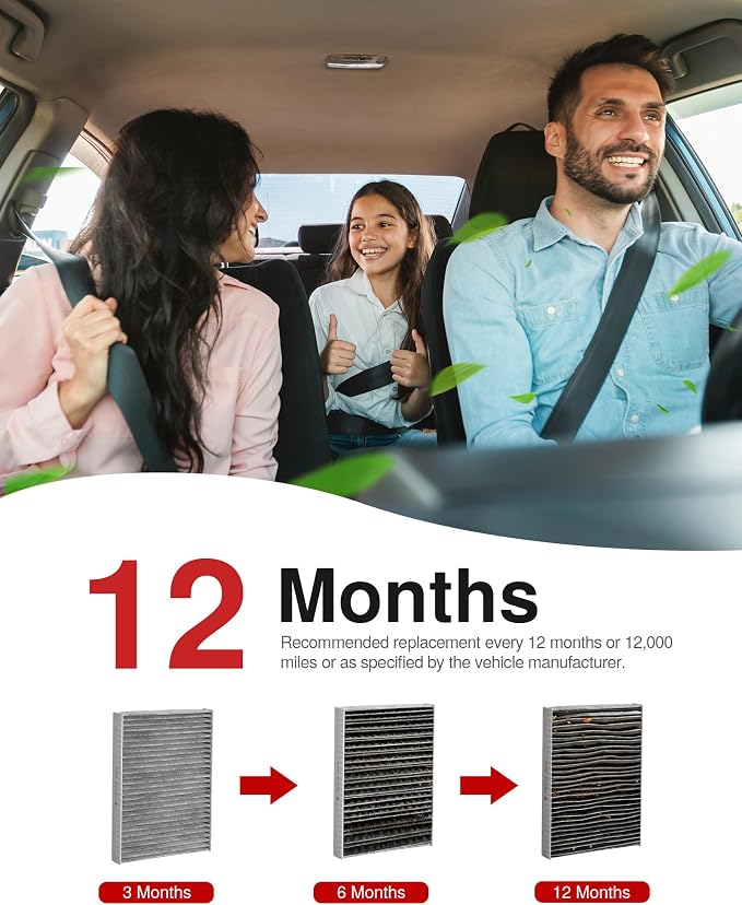 Puroma Cabin Air Filter with Activated Carbon, Replacement - Image 5