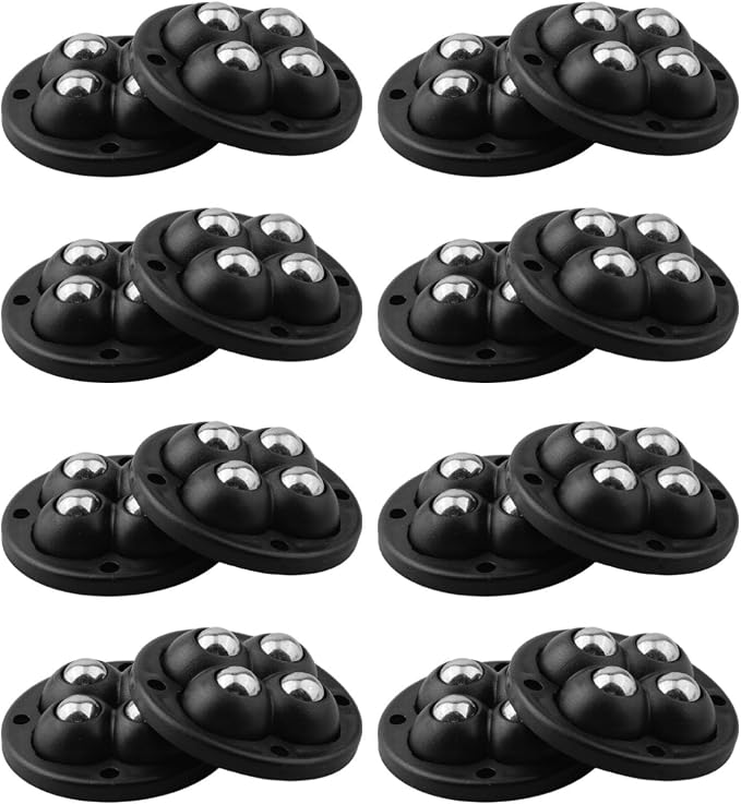 16 Pcs Caster Wheels with Tape, 360° Swivel Ball Transfer Rollers - Image 3