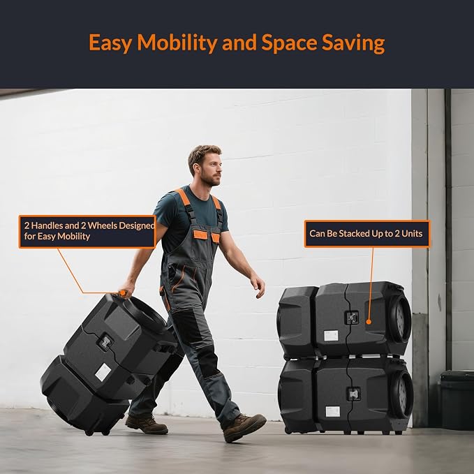 PURISYSTEMS 900 CFM Air Scrubber Commercial, Portable Industrial Air Purifier - Image 6