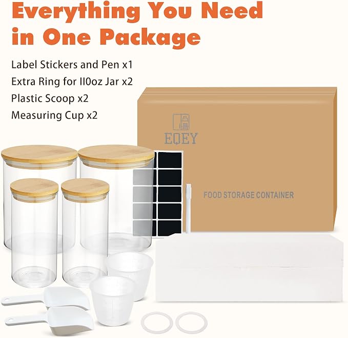 Glass Storage Jars Set Elegant Containers - Image 7