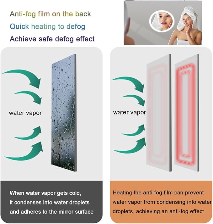 Smart Illuminated LED Bathroom Mirror，Bathroom Mirror - Image 7