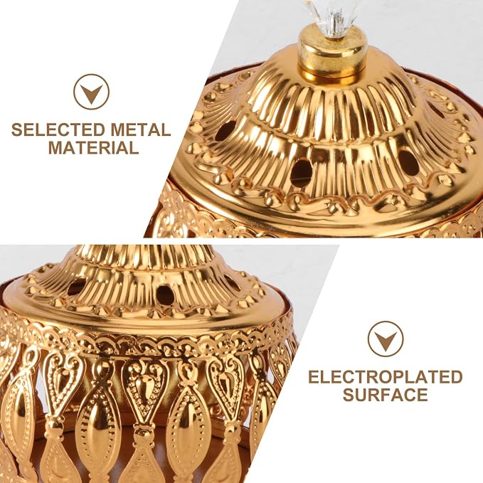 VANZACK Golden Decorative Censer Hollowed Incense Burner - Image 9