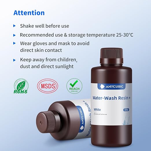ANYCUBIC Water Washable 3D Printer Resin, 405nm High Precision UV-Curing 3D - Image 8