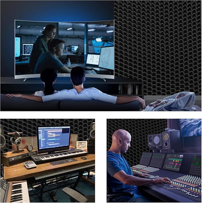 2 Pack Sound Proof Foam Panels |48"×24"×2" Quick-Recovery Soundproof Wall - Image 6