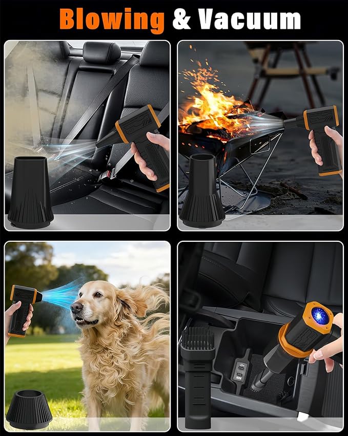 Compressed Air Duster, 130K RPM Powerful Cordless Mini Blower - Image 7