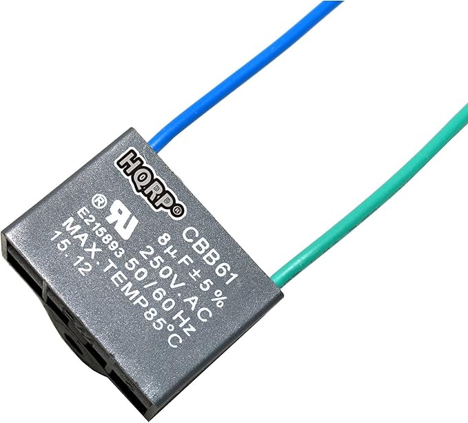 HQRP Capacitor Compatible with Hampton Bay Ceiling Fan 8uf 2-Wire CBB61 UL by HQRP