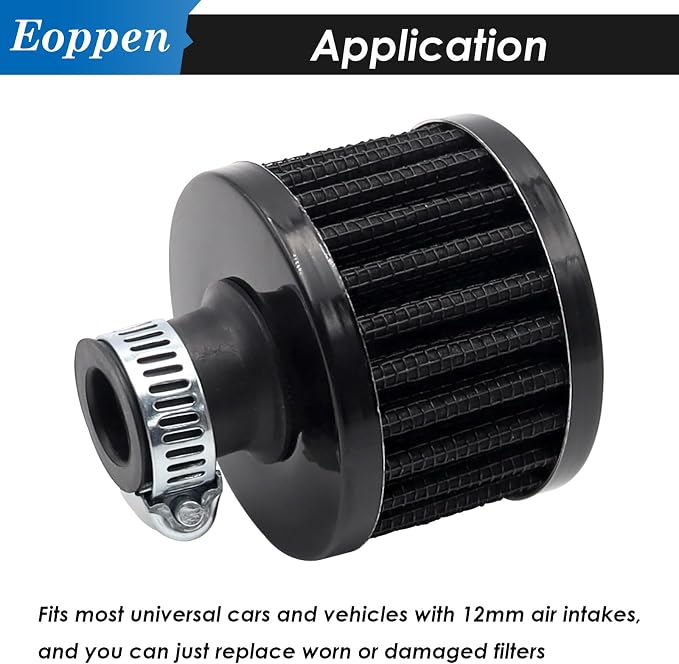 2Pcs 12mm Air Filter Mini Universal Vent Crankcase Cold Air Intake Breathe - Image 6