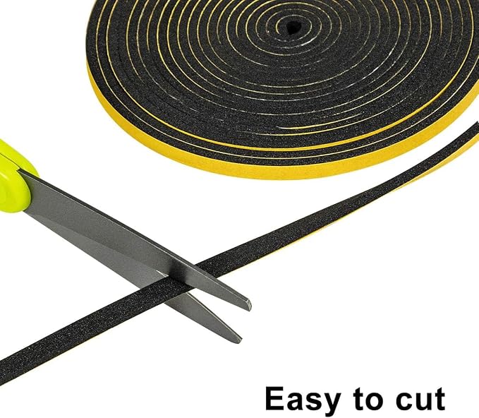 TORRAMI Foam Weather Stripping 1/4" W X 1/4" T, Foam Tape Insulation - Image 4
