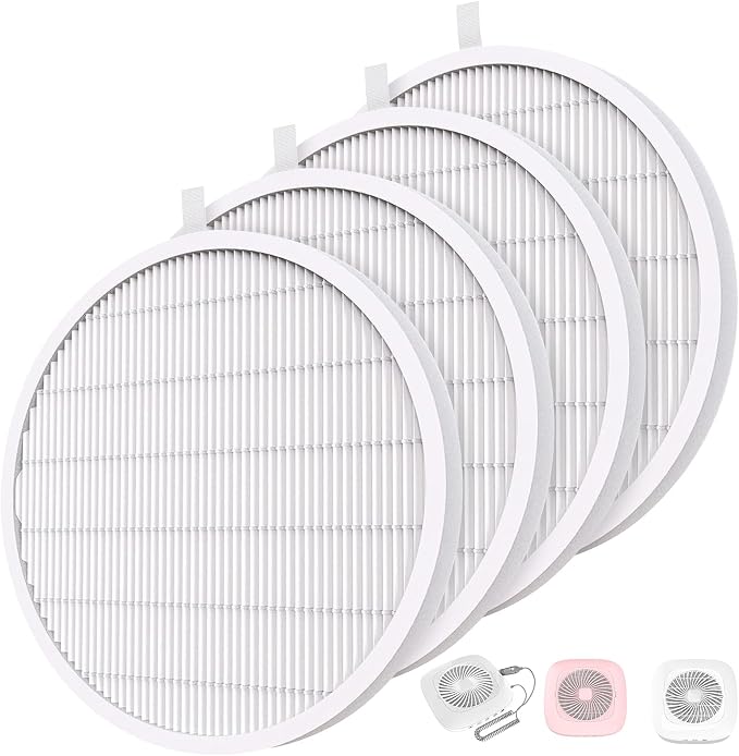 4 Pack Reusable HEPA Filters for MelodySusie Nail Dust Collector, Compatible by KTNAid