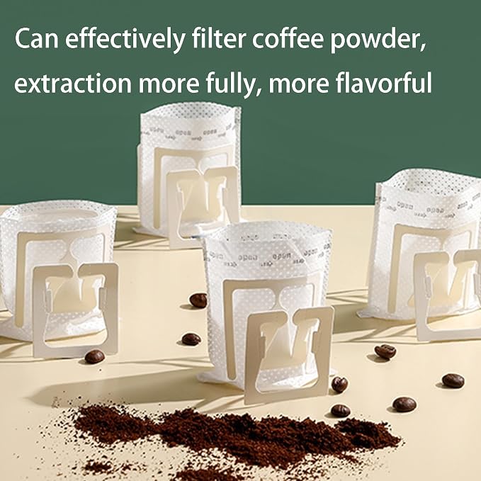 100PCS Portable Coffee Filter Paper Hanging Ear Drip Coffee Single Drinker - Image 5