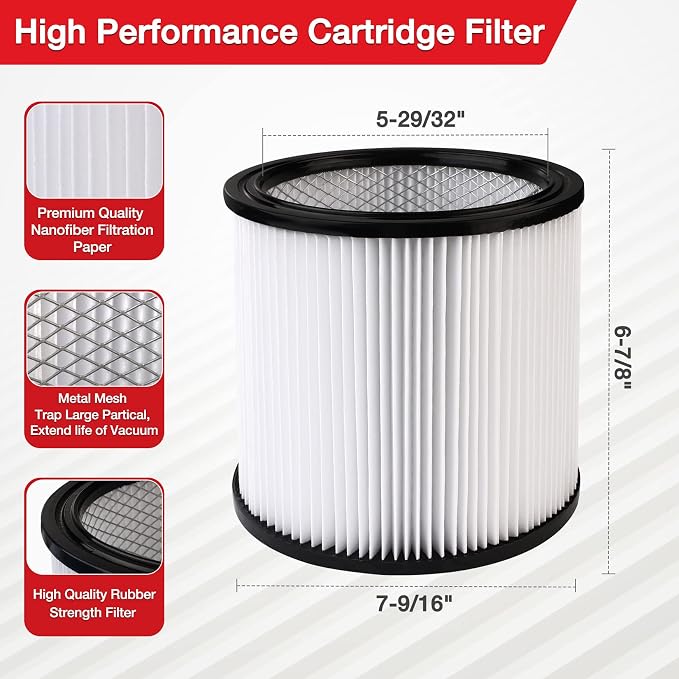 Shop-Vac High Performance 90304/90344 Cartridge Filter, Fits most 4-16 Gallon - Image 3