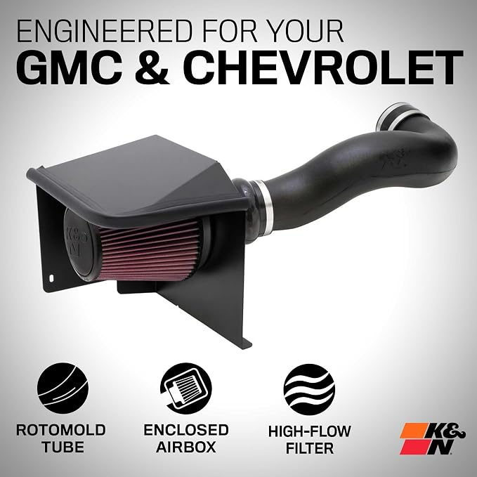 K&N Cold Air Intake System: High-Flow Air Filter, Increase Performance & - Image 2