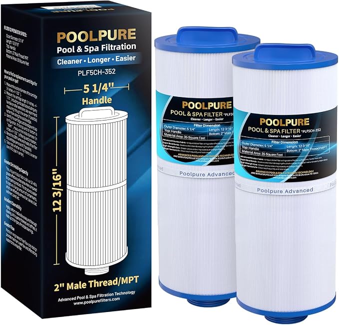POOLPURE 5CH-352 Spa Filter Replaces PPM35SC-F2M, Marquis Spa 20042, Filbur by POOLPURE