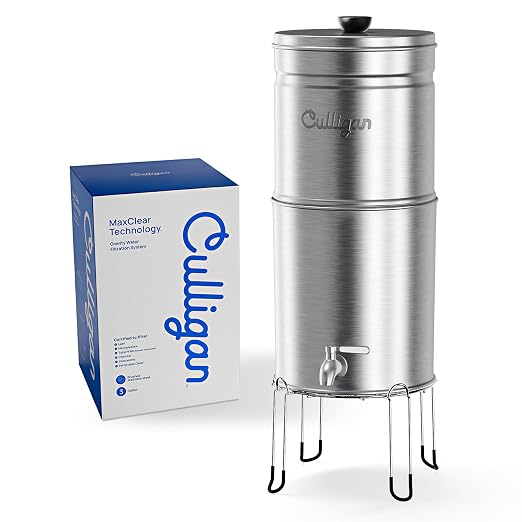 Culligan MaxClear 3 Gallon Gravity Water Filter System, Brushed Stainless-Steel - Image 2