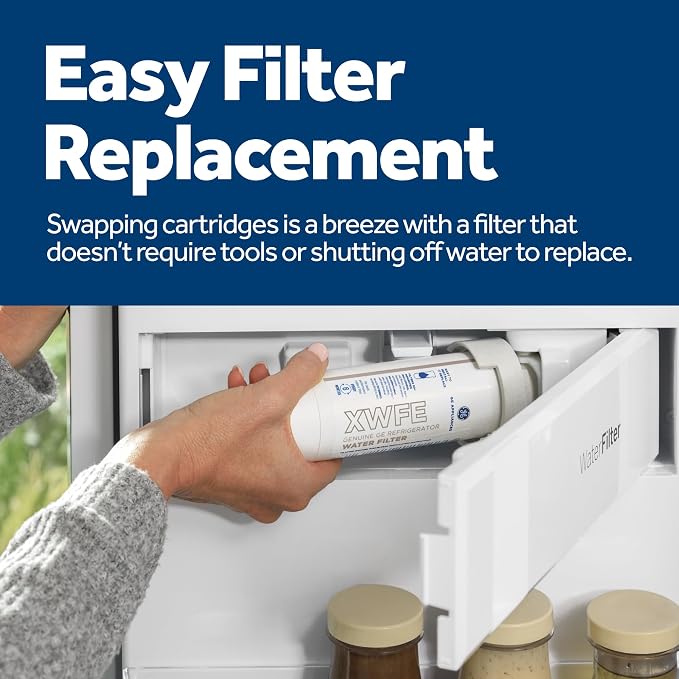 GE XWFE Refrigerator Water Filter | Reduces Lead & 50+ Impurities | Replace - Image 5