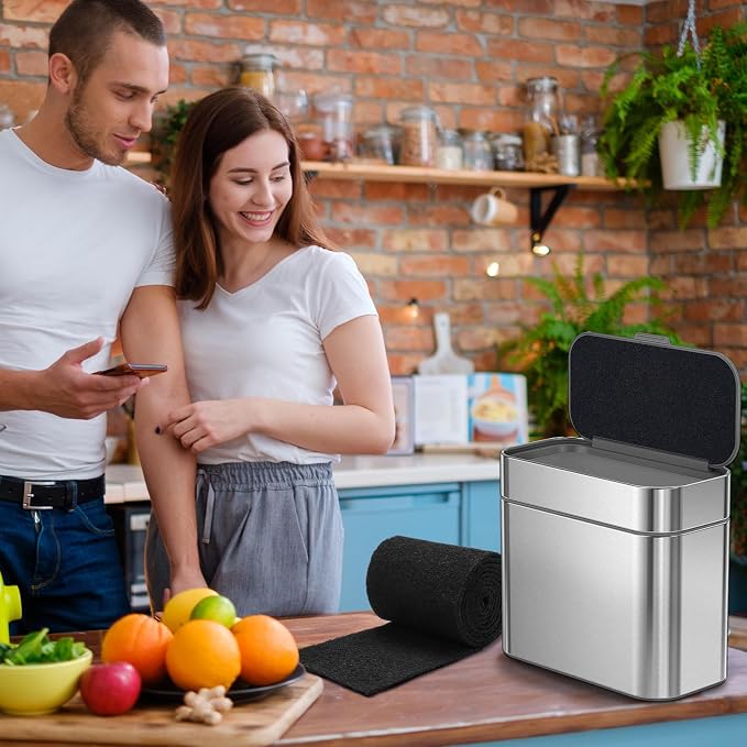 Square Compost Bin Charcoal Filters 78.7 x 5.5 Inch, Activated Carbon Filter - Image 6