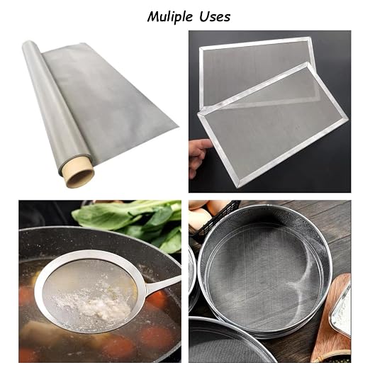 304 Stainless Steel Mesh 100Mesh, 15.7"x47.2" Metal Mesh Screen, Woven Fine - Image 6