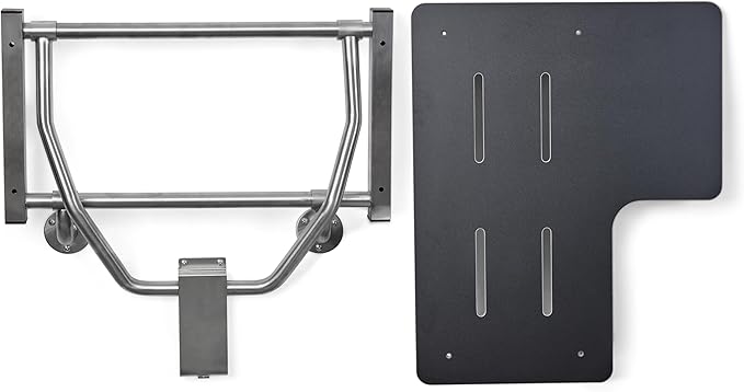 Seachrome 26" x 22.5” Black Reversible Folding Transfer Tub/Shower Seat, ADA Compliant