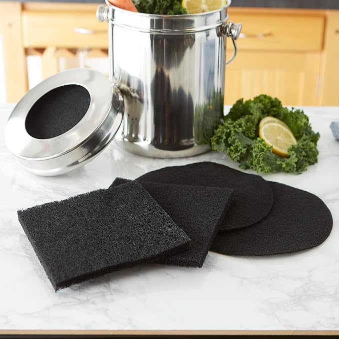 RSVP International Charcoal Compost Bin Filter 2-Piece Set Helps Keep Kitchen - Image 5