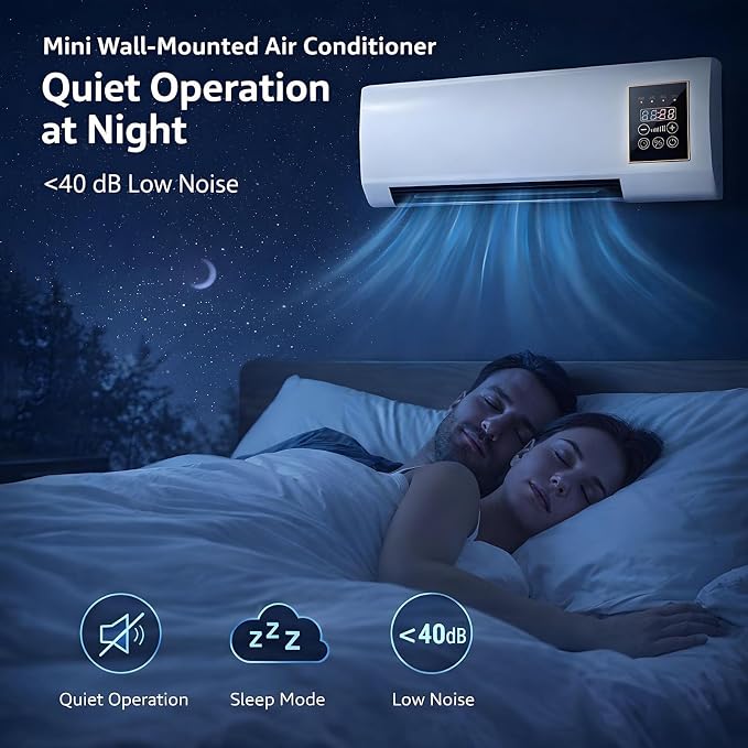 2-in-1 Mini Wall Air Conditioner Fan & Heating System, 110V Smart Portable AC - Image 3