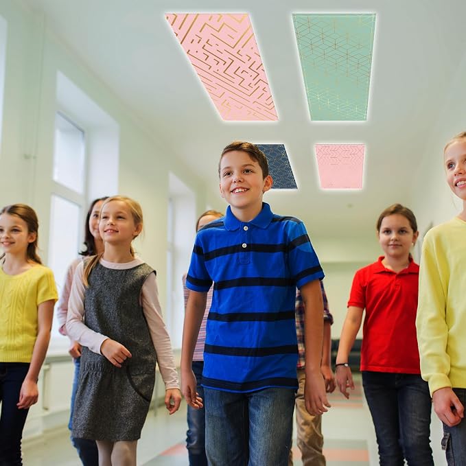 4Pcs Fluorescent Light Covers for Classroom Ceiling Lights, 4 x 2 Feet - Image 6