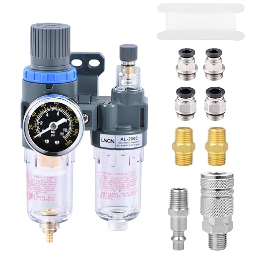 1/4 Inch Compressor Air Filter Pressure Regulator Water-oil Trap Separator by ZHONGAN