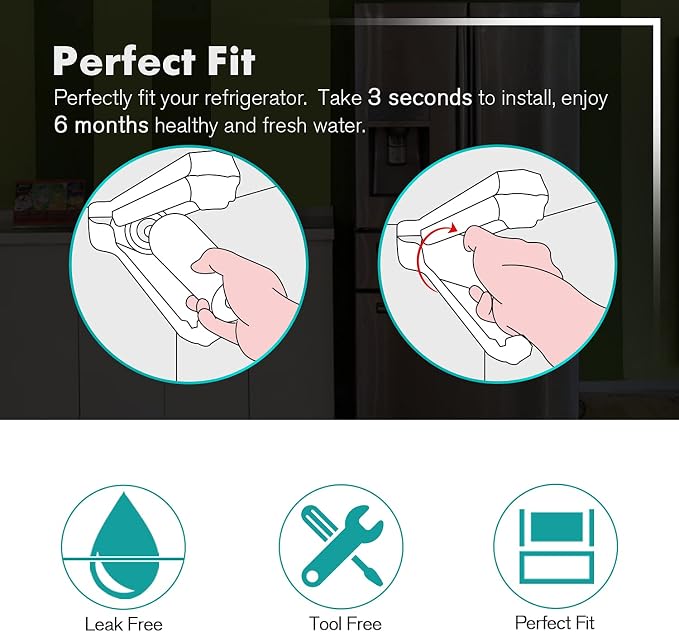 ICEPURE PLUS NSF/ANSI 53 Certified UKF8001 Refrigerator Water Filter Compatible - Image 6