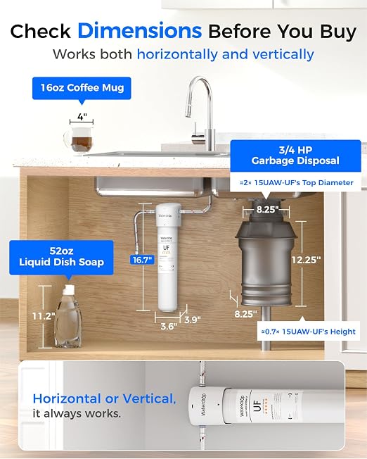 Waterdrop 15UAW-UF 0.01 μm Ultra Filtration Under Sink Water Filter System - Image 5